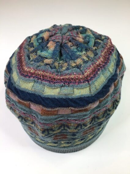 M & Kyoko / Wool Cotton Blend / Blue Multi Beanie