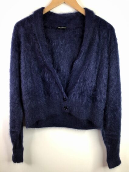 Estheme / Raccoon Angora Wool Blend / Navy Bolero