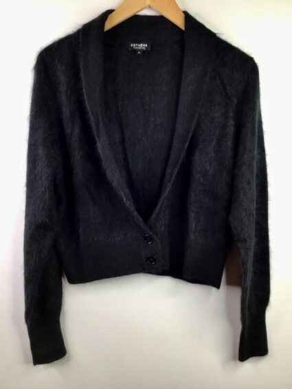 Estheme / Raccoon Angora Wool Blend / Black Bolero