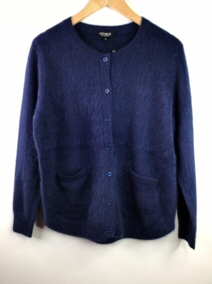 Estheme / Raccoon Angora Wool Blend / Rochelle Twilight Cardigan
