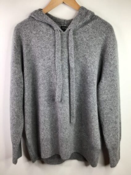 Estheme / Raccoon Angora Wool / Gray Hoodie