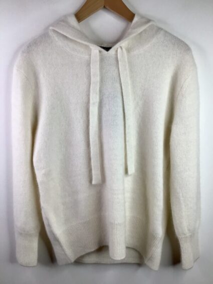 Estheme / Raccoon Angora Wool Blend / Creme Hoodie