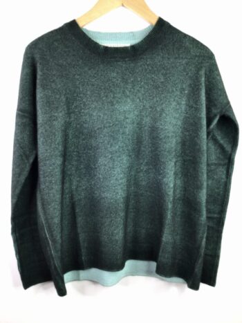 Parker Blue / Barca Felted Reversible Dye Pullover / Green/Turquoise