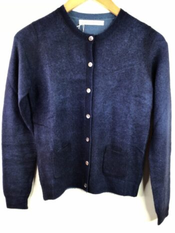 Parker Blue / Mata Felted Reversible Dye Cardi / Navy/Cadet