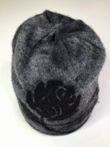 Galadriel Mattei / Cashmere / Folded Brim Hat / Black Rose
