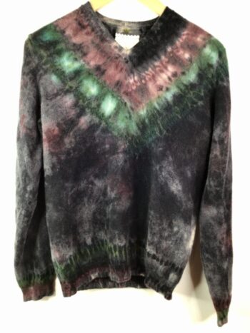 Galadriel Mattei / Cashmere / Preppie V-Neck Pullover Black Blush