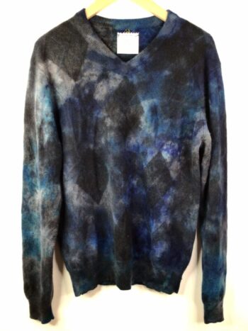 Galadriel Mattei / Cashmere / Argyle Mottled Blues Pullover