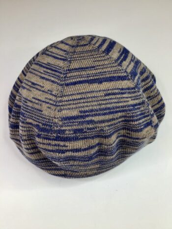 Catherine Andre / Wool Blend / Loops Beret Tan & Blue