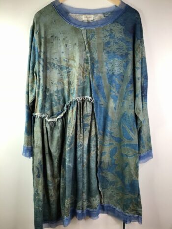 Krista Larson / Light Cotton Spandex / Wee Dress / Eucalyptus Queen Anne's Lace