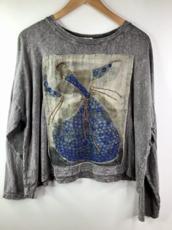 Krista Larson / Light Cotton Spandex / Crop Tee L/S / Folklore