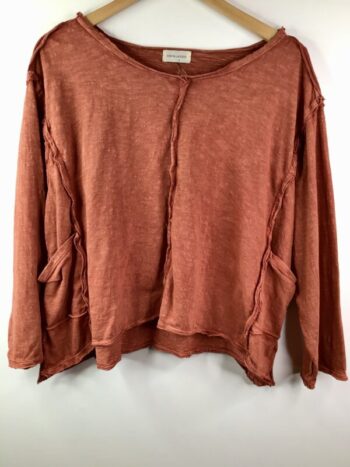 Krista Larson / Light Cotton Jersey / Crop Tunic Tee Sienna