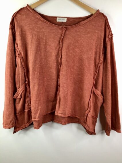 Krista Larson / Light Cotton Jersey / Crop Tunic Tee Sienna