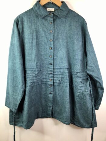 Krista Larson / Cotton Boucle / Smashed Shirt / Eucalyptus