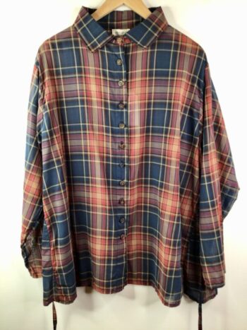 Krista Larson / Plaid Cotton Voile / Weekender Shirt / Vermillion