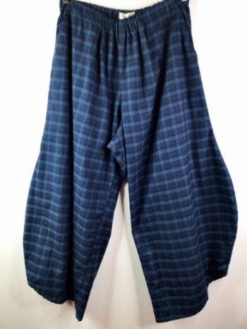 Krista Larson / Plaid Cotton Flannel / Basic Pants / Dark Eucalyptus
