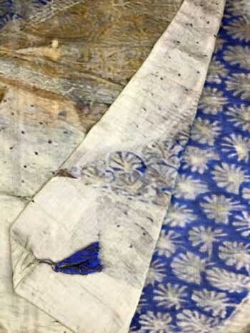 Krista Larson / Graphic Silk & Cotton / Fringe Shawl / Folklore