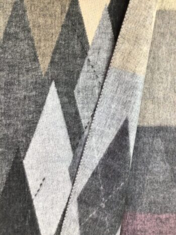 Fraas / Cashmink / Artsy Argyle Grey Scarf