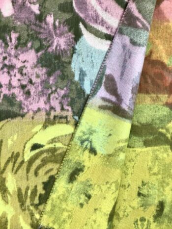 Fraas / Cashmink / Romantic Roses Chartreuse Scarf