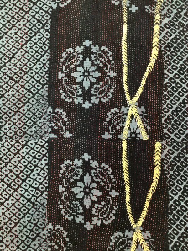 Mieko Mintz / Silk / Kimono Print Kantha Scarf