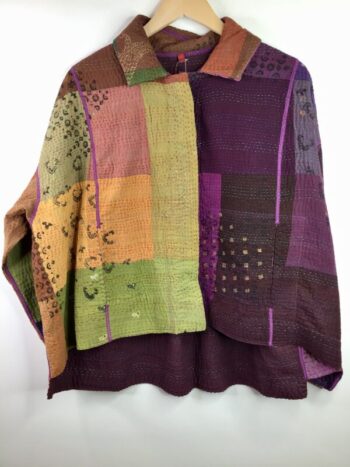 Mieko Mintz / Cotton / Cropped Shirt Jacket / Ombre Patched