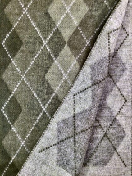 Fraas / Cashmink / Argyle Sweater Dark Olive Scarf