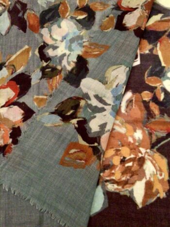 Fraas / Wool / Ombre Rose Teal Scarf