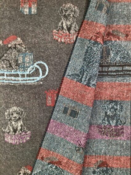 Fraas / Cashmink / Christmas Dogs Charcoal