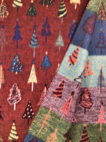 Fraas / Cashmink / Fir Trees Red Scarf