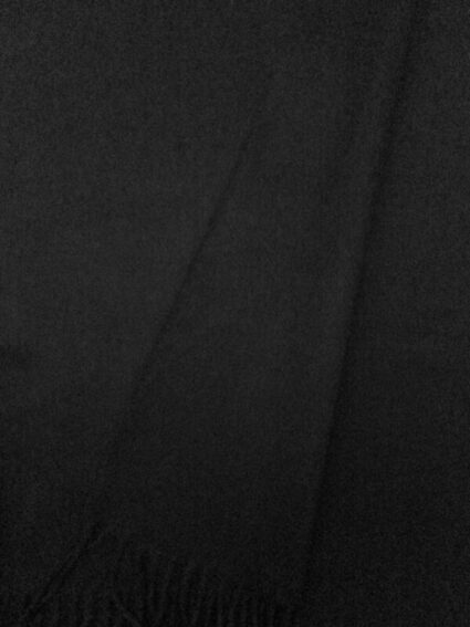 Fraas / Cashmink / Classic Solid Black Scarf