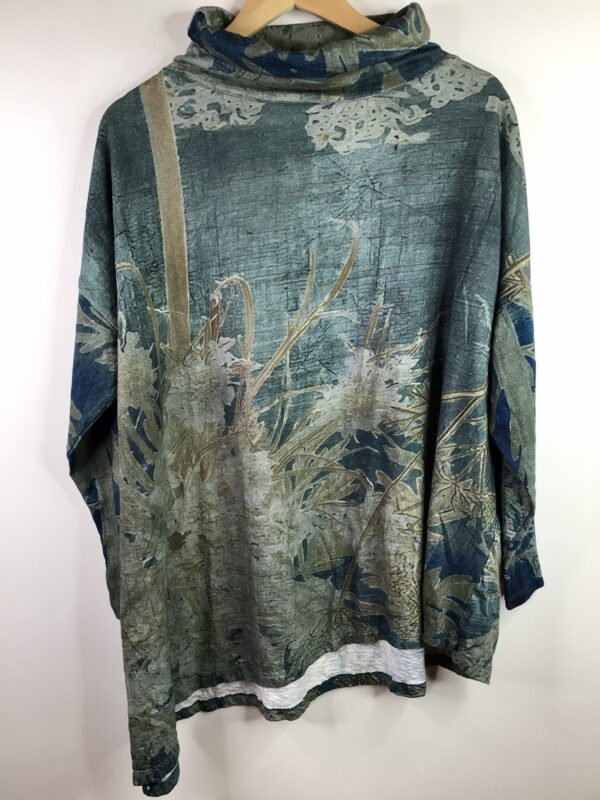 Krista Larson / Cotton Jersey / Turtleneck Long Sleeve Eucalyptus Queen Anne's Lace