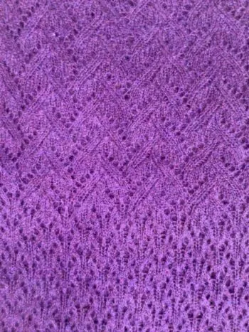 Karen Allen Cashmere / Lace Shawl No Trim / Purple