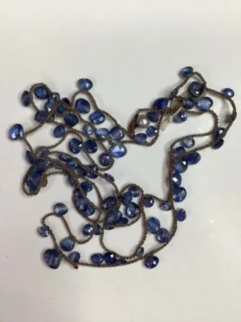 Debbie Harper / Hand Crochet Necklace / Blue Kyanite