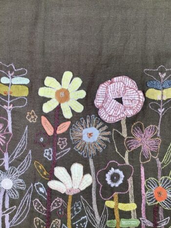 Sophie Digard / Wool Scarf / Blossoms Argille/Rustica