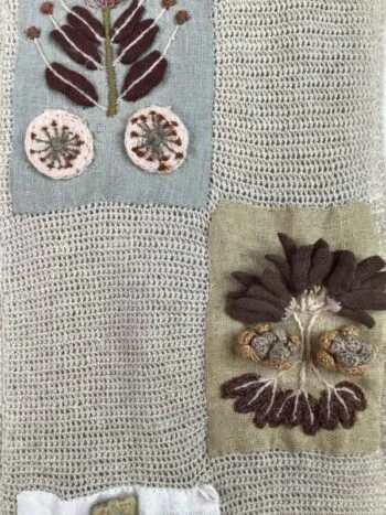 Sophie Digard / Wool Scarf / Beige Garden