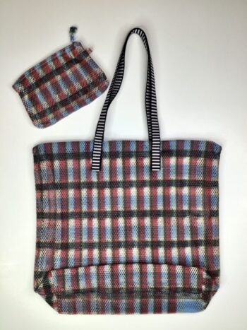 Epice / Kanpur Mesh Tote / Blue Checks