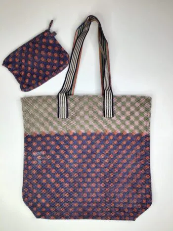 Epice / Kanpur Mesh Tote / Dots & Checks