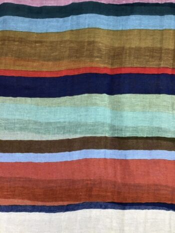 Epice / Linen & Cotton / Classic Striped Scarf Olive