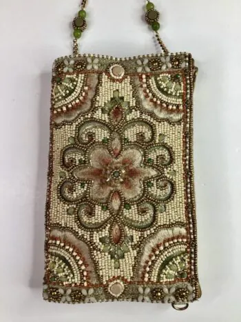 Mary Frances / Beaded Cell Phone Bag / Gentle Touch