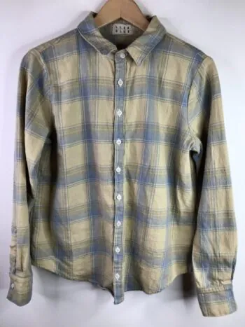 LLEA Blue / Cotton / Doria Flannel / Lt Blue & Gold