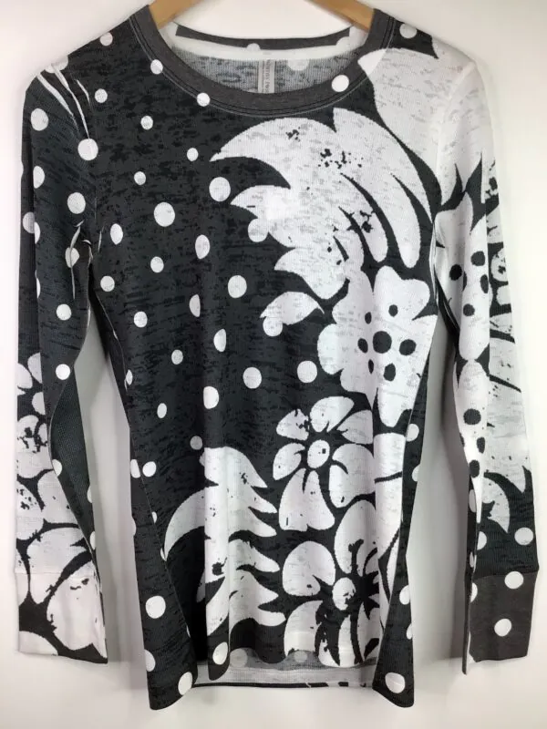 Whimsy Rose / Cotton Blend / Long Sleeve Bobby Waffle Tee / Carlotta Black