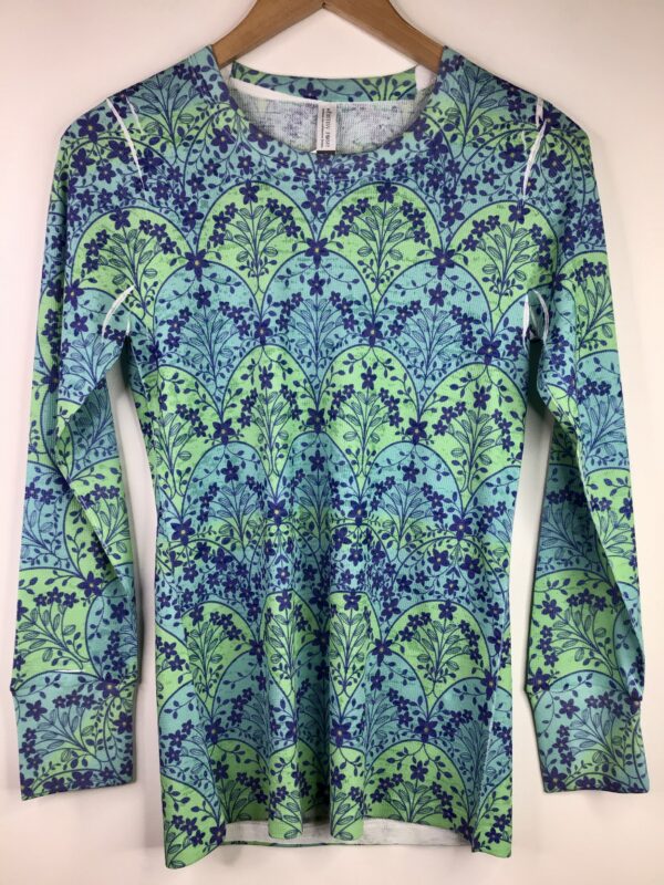 Whimsy Rose / Cotton Blend / Long Sleeve Baby Waffle Tee / Spice Road Royal