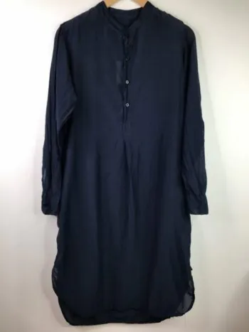 LLEA Blue / Cotton & Silk / Rani Dress / Ink