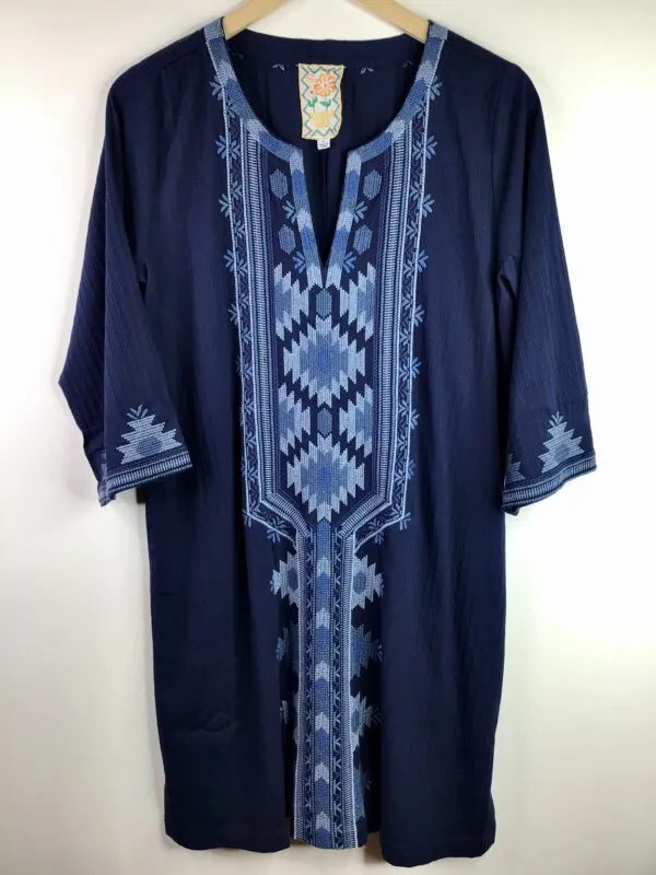 Johnny Was / Cotton / Short Kaftan w Slip / Solange