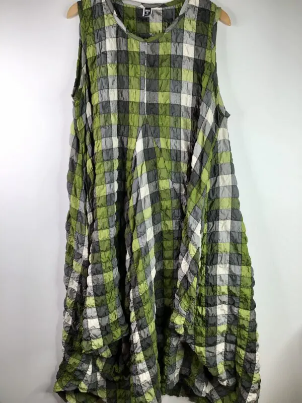 Dress To Kill / Bubble Glamor Dress / Green Gray Checks