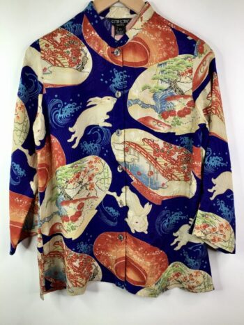 Citron / Silk & Rayon / Rabbit & Lantern Blouse