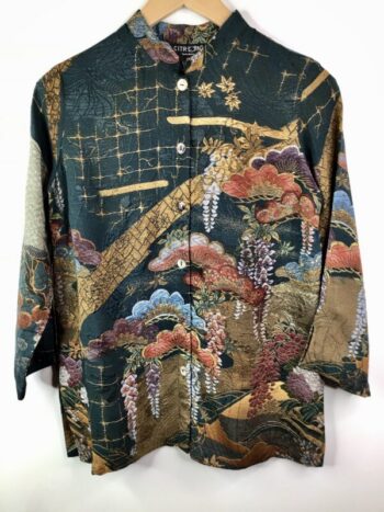 Citron / Silk & Rayon / Tapestry Wisteria Blouse