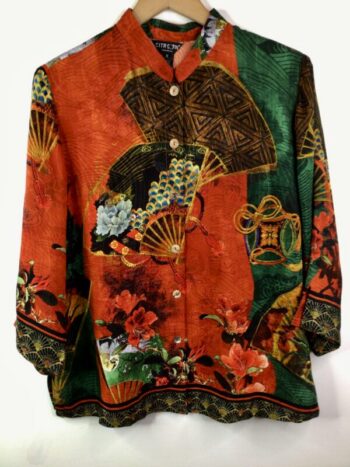 Citron / Silk & Rayon / Fans & Water Blouse