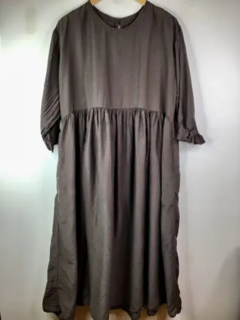 LLEA Blue / Cotton & Silk / Rachel Dress / Chocolate