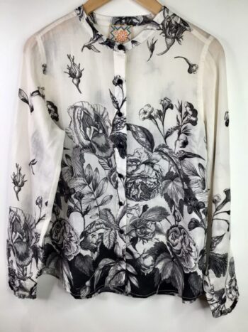 Johnny Was / Lyocell Blend / Ruffle Cuff Blouse / Virelle