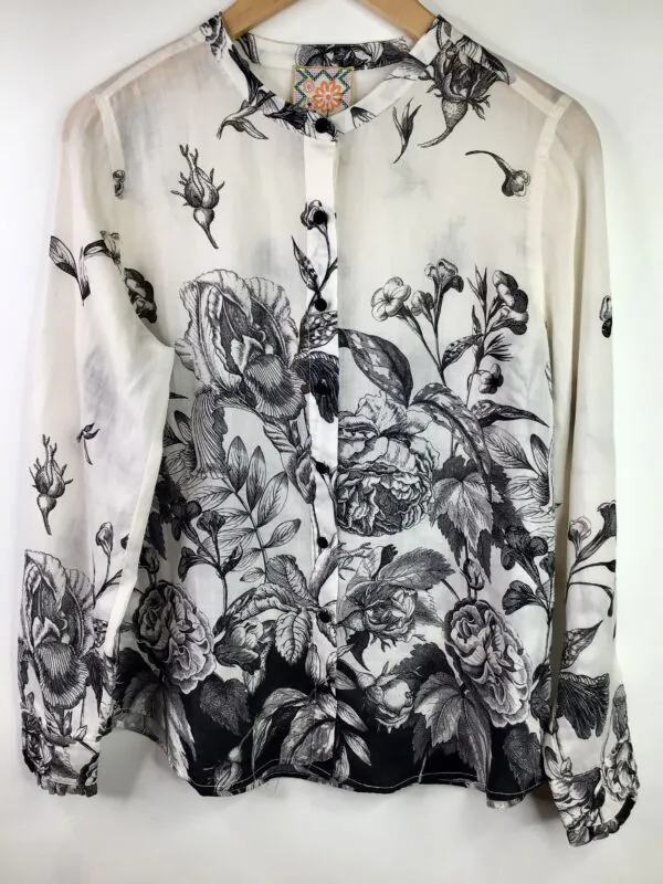 Johnny Was / Lyocell Blend / Ruffle Cuff Blouse / Virelle